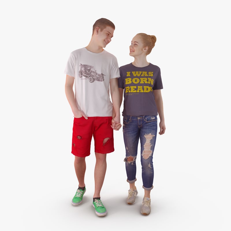 Young in love 3D Model | 3DTree Scanning Studio