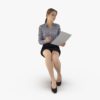 Business Woman Sitting 3D Model | 3DTree Scanning Studio