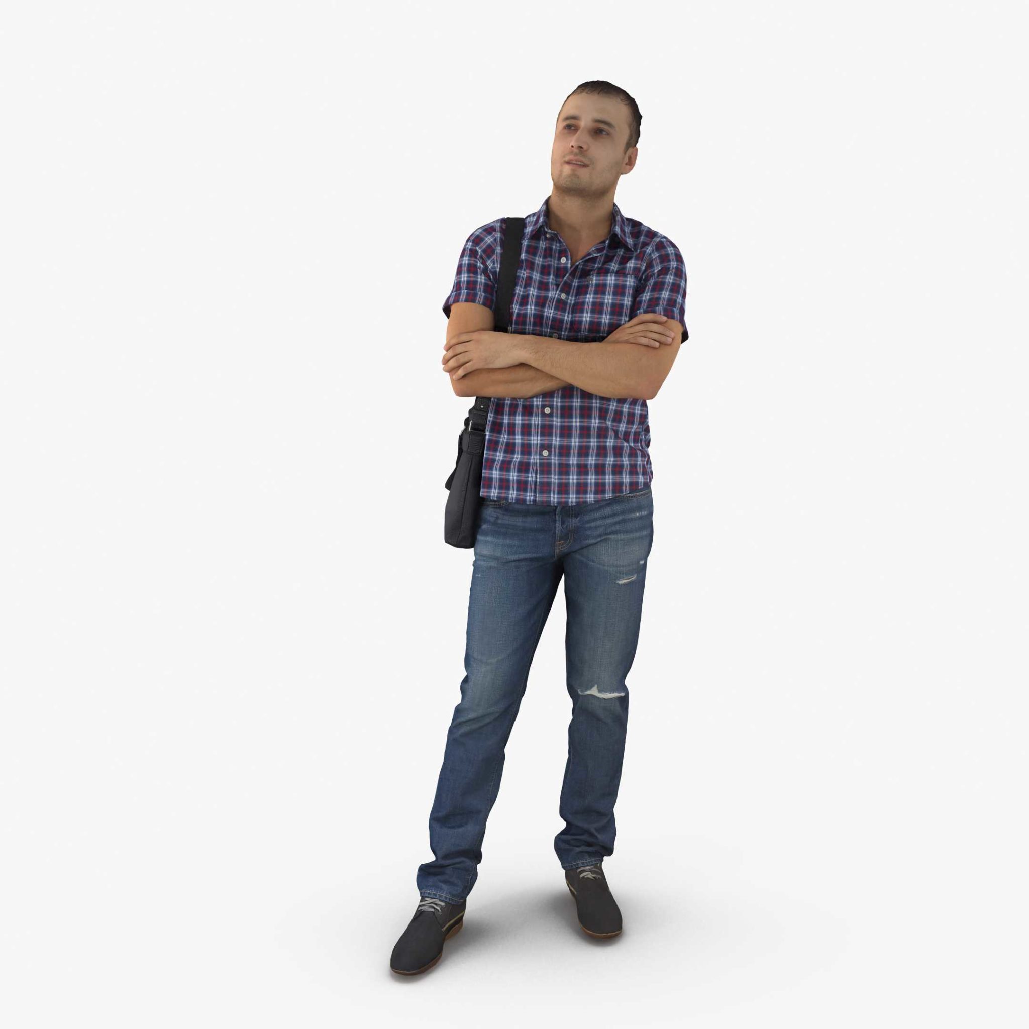Casual Man Standing 3D Model | 3DTree Scanning Studio