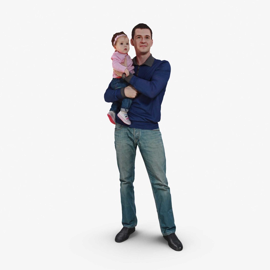 Father And Daughter 3D Model | 3DTree Scanning Studio