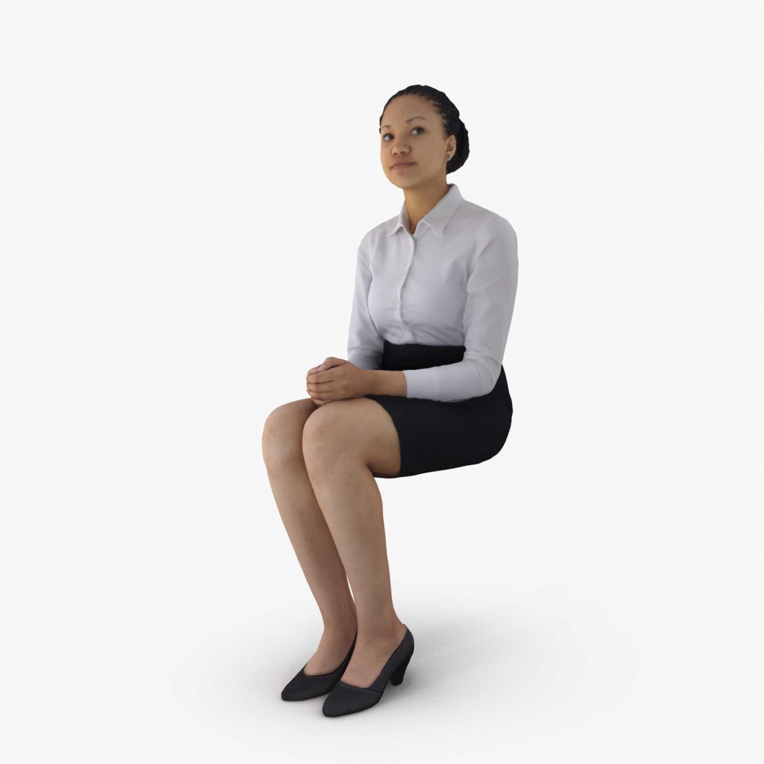Business Woman Sitting 3D Model | 3DTree Scanning Studio