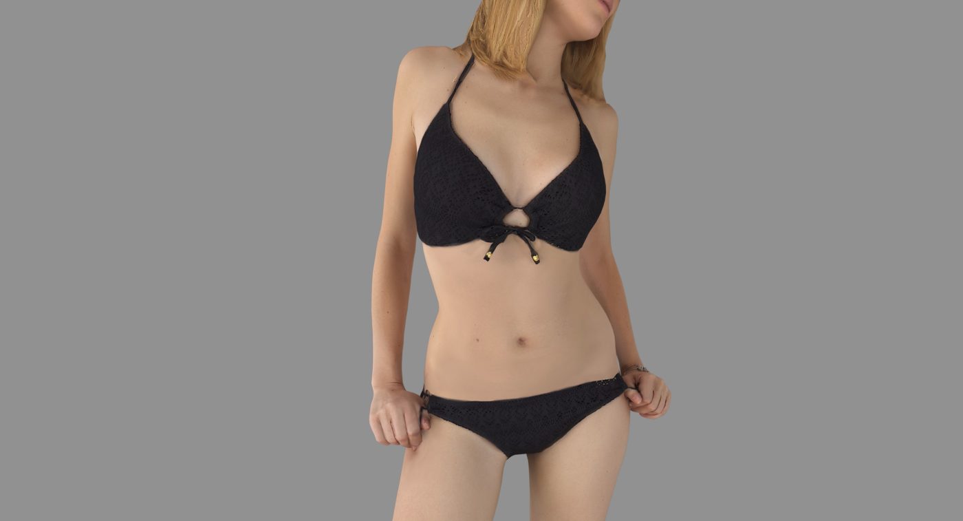 001234 woman in underwear A pose | 3D model