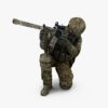 Soldier Squatting 3D Model | 3DTree Scanning Studio