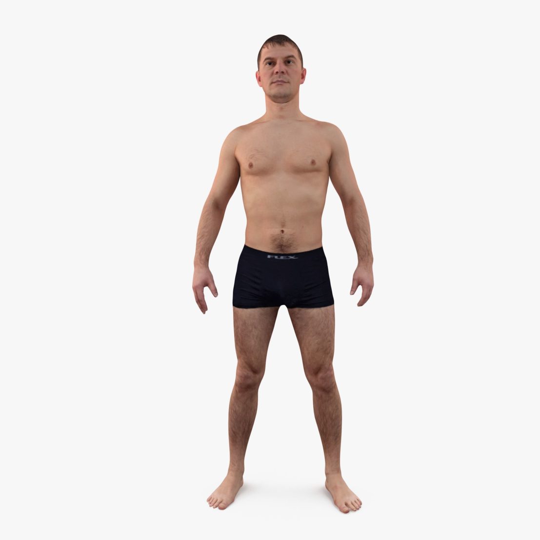 Topless Man Apose 3D Model | 3DTree Scanning Studio