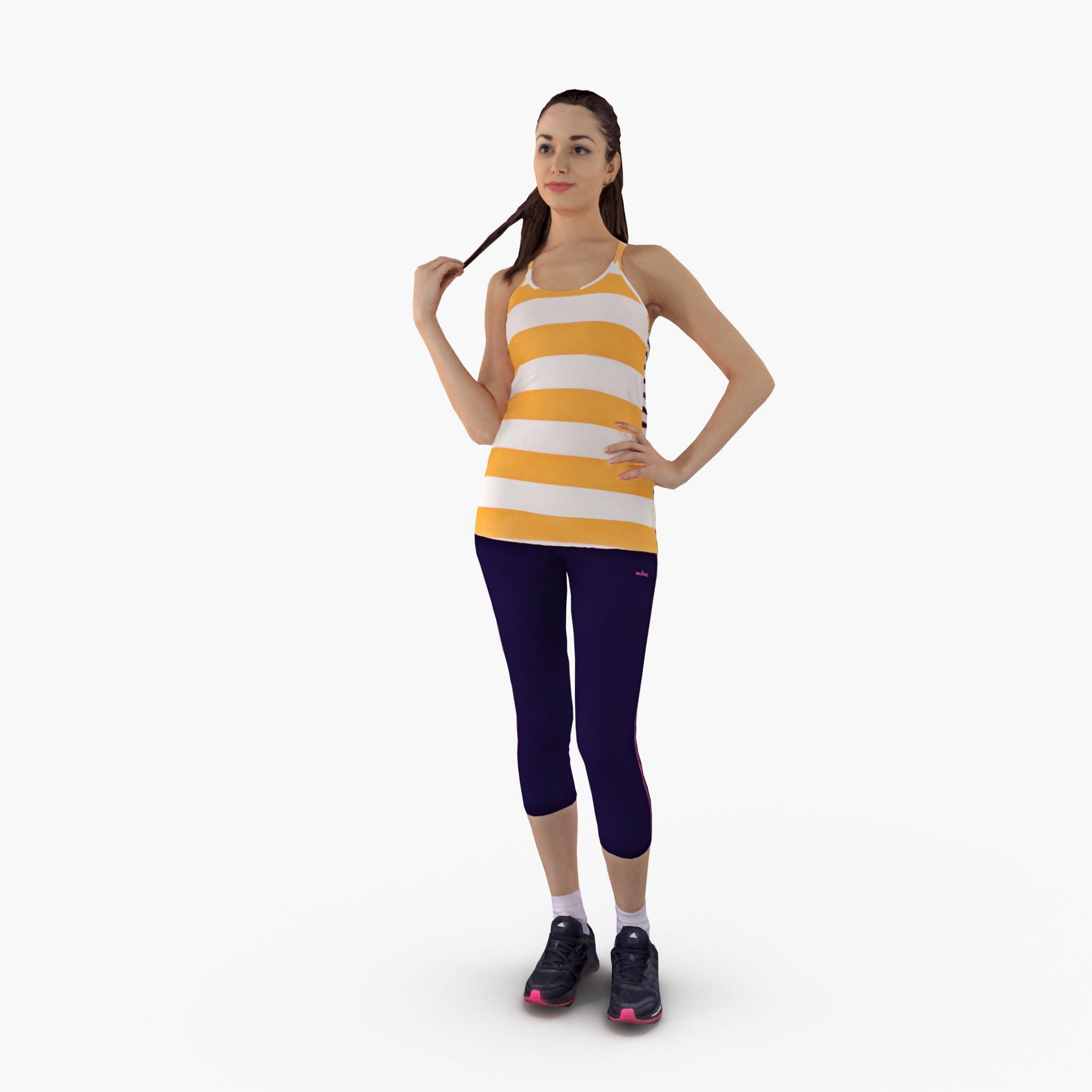 Sports Lady Standing 3D Model | 3DTree Scanning Studio