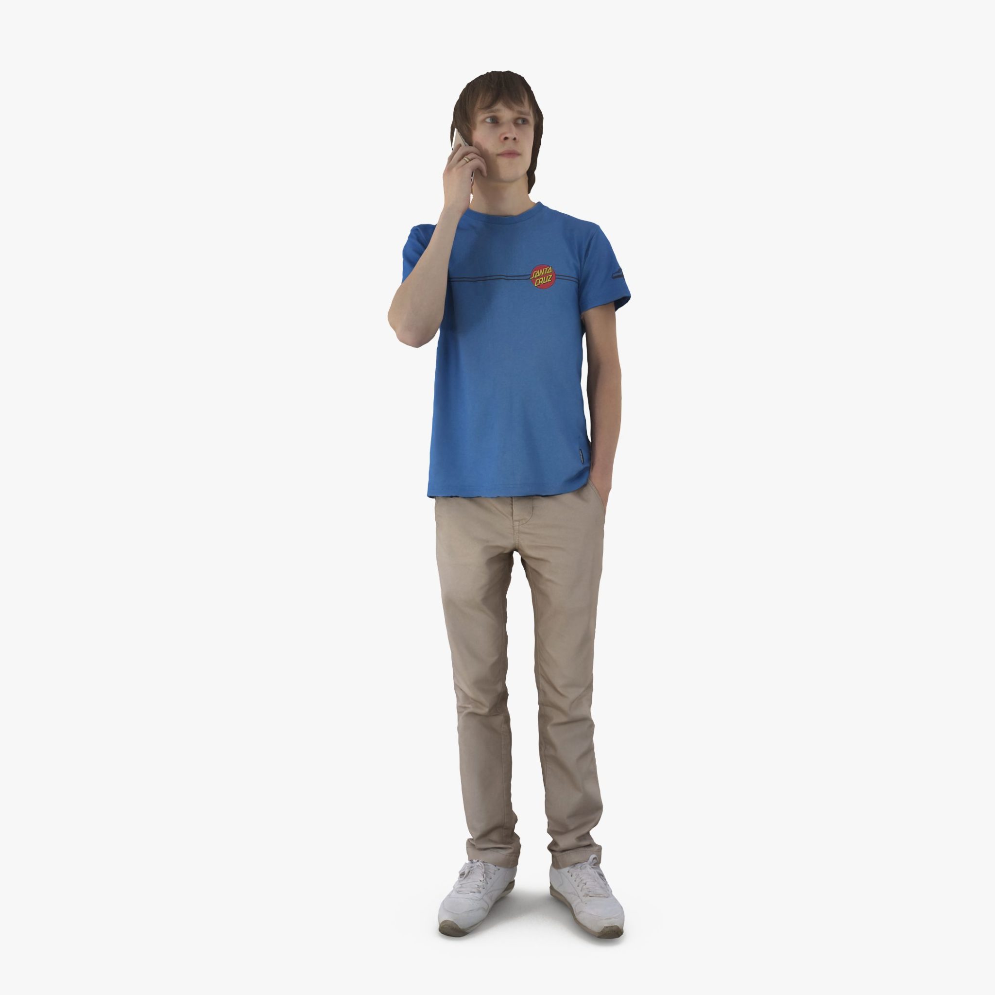 Boy with Phone 3D Model | 3DTree Scanning Studio