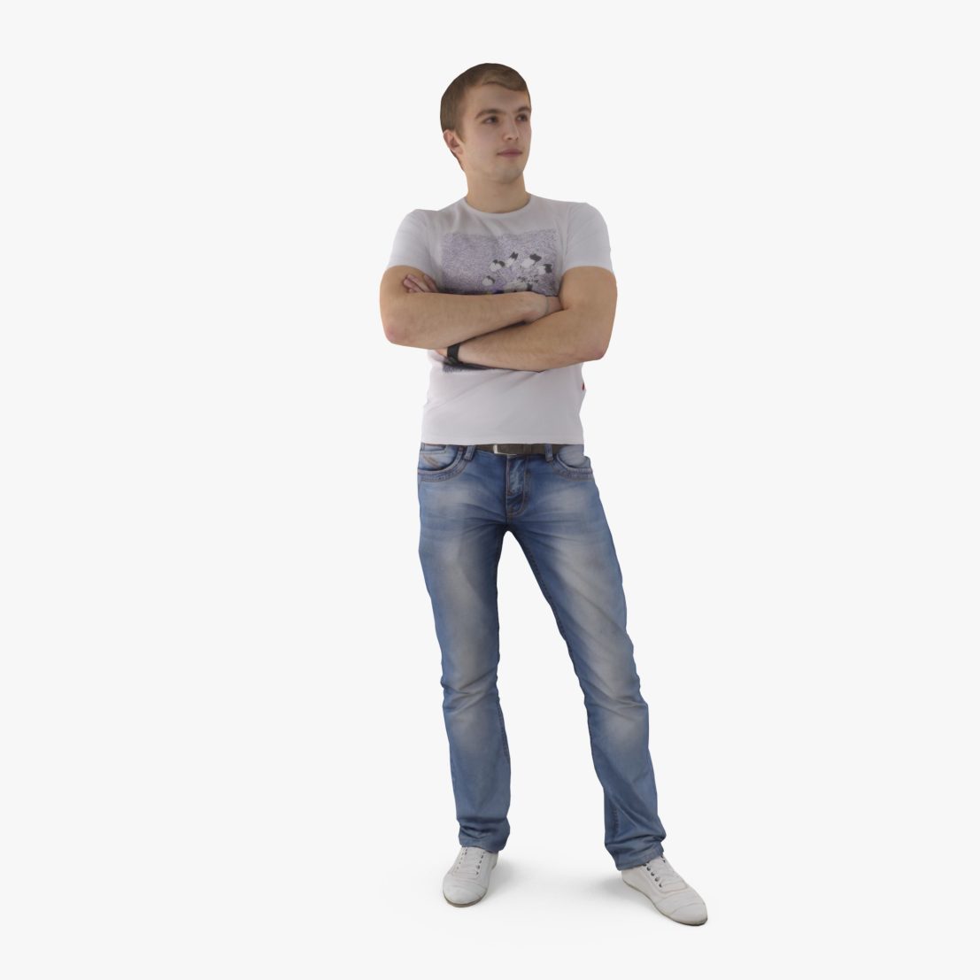 Casual Male Waiting 3D Model | 3DTree Scanning Studio