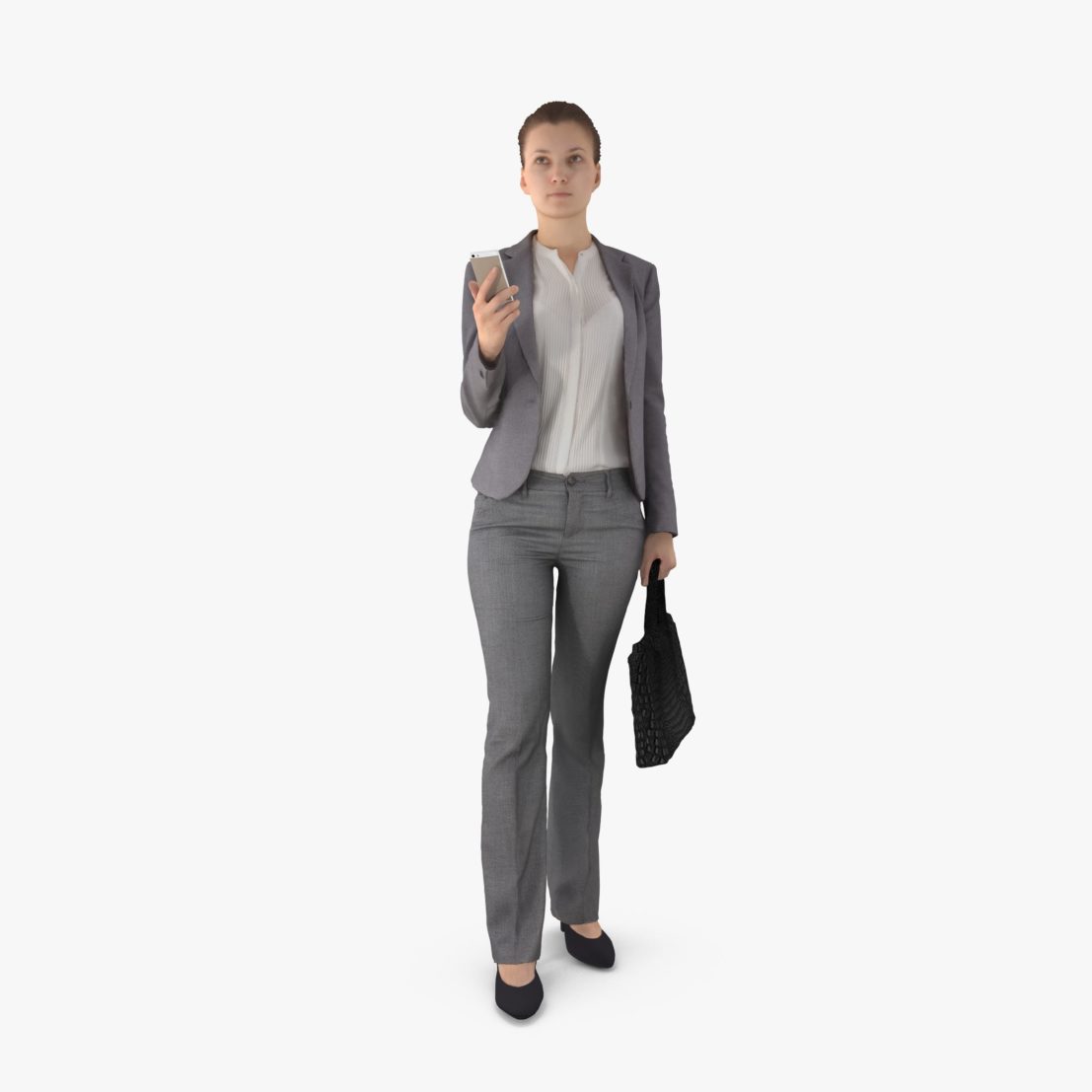 Business Lady Standing 3D Model | 3DTree Scanning Studio