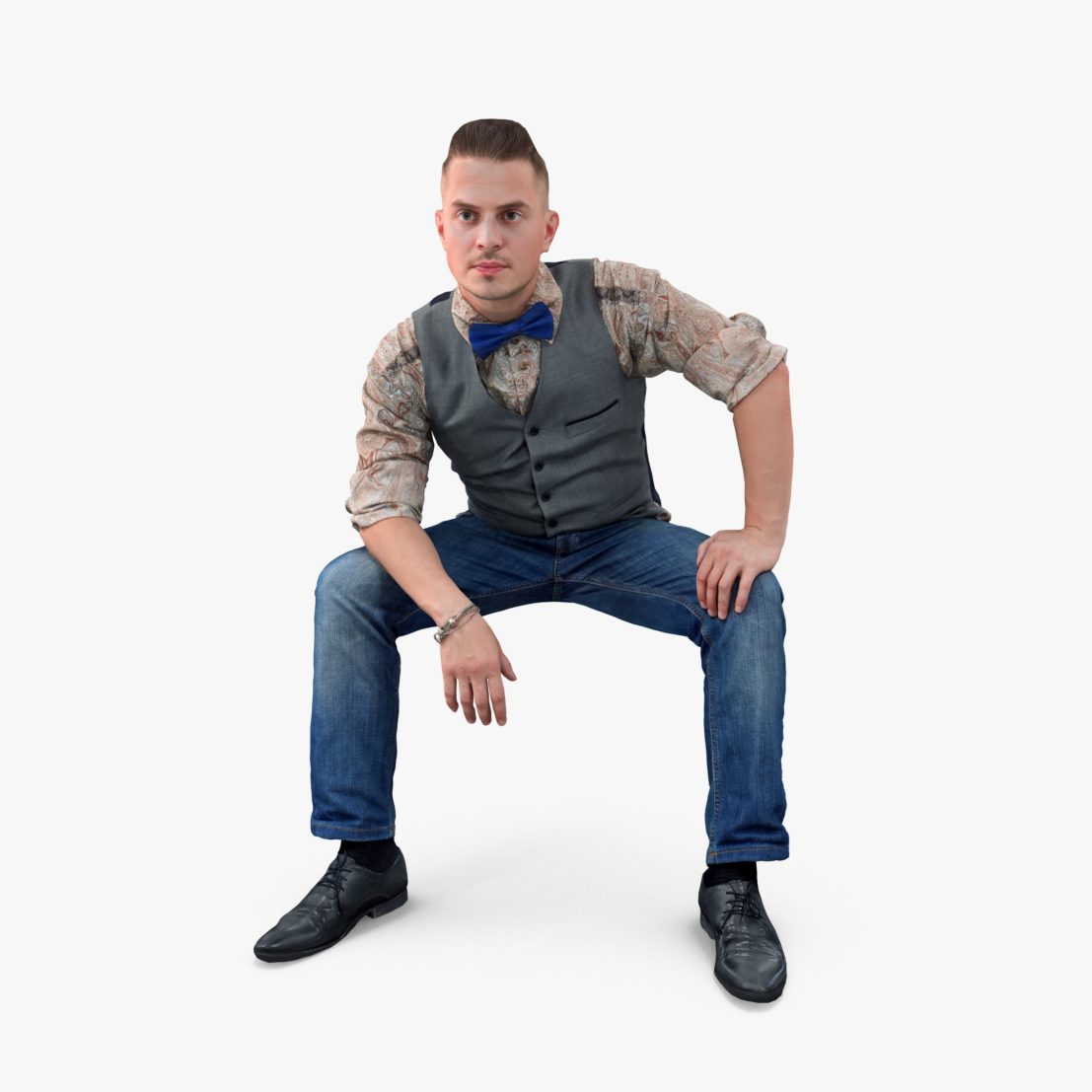 City Man Sitting 3D Model | 3DTree Scanning Studio