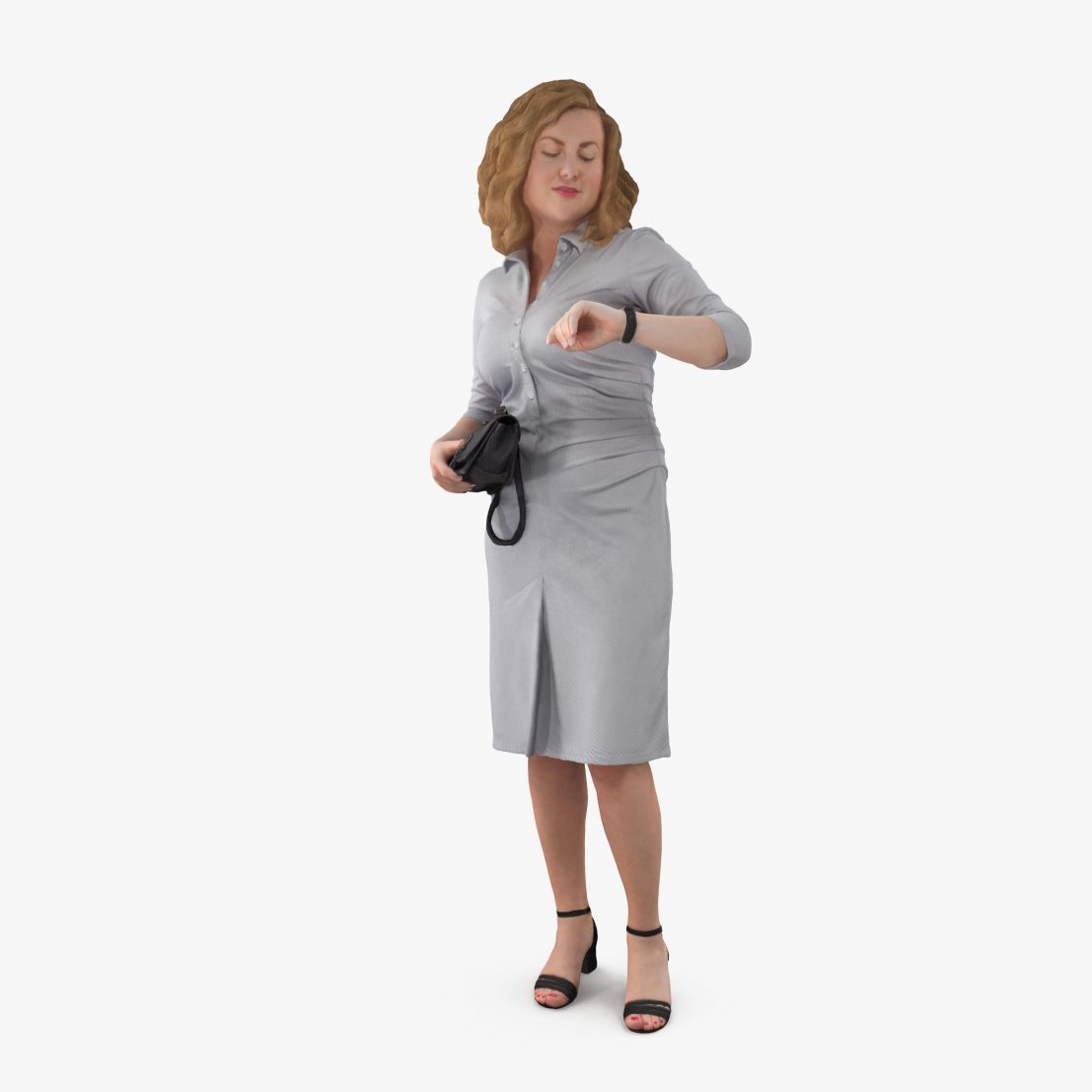 Woman Checking Time 3D Model | 3DTree Scanning Studio