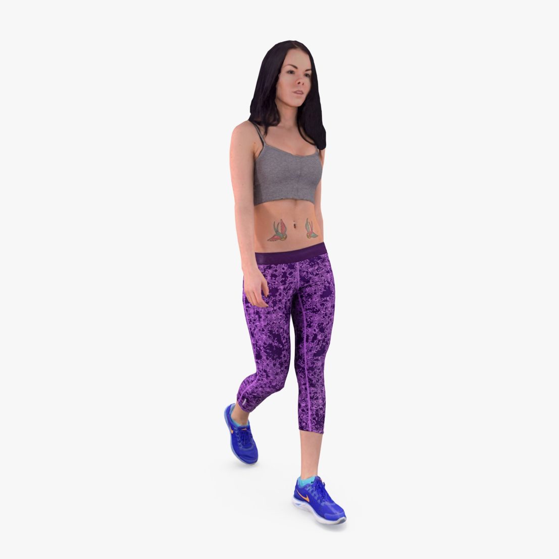 Sport Lady Walking 3D Model | 3DTree Scanning Studio