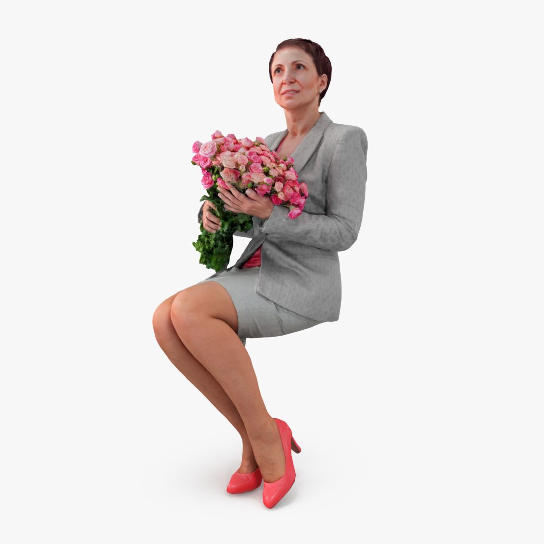 Woman with Flowers 3D Model | 3DTree Scanning Studio