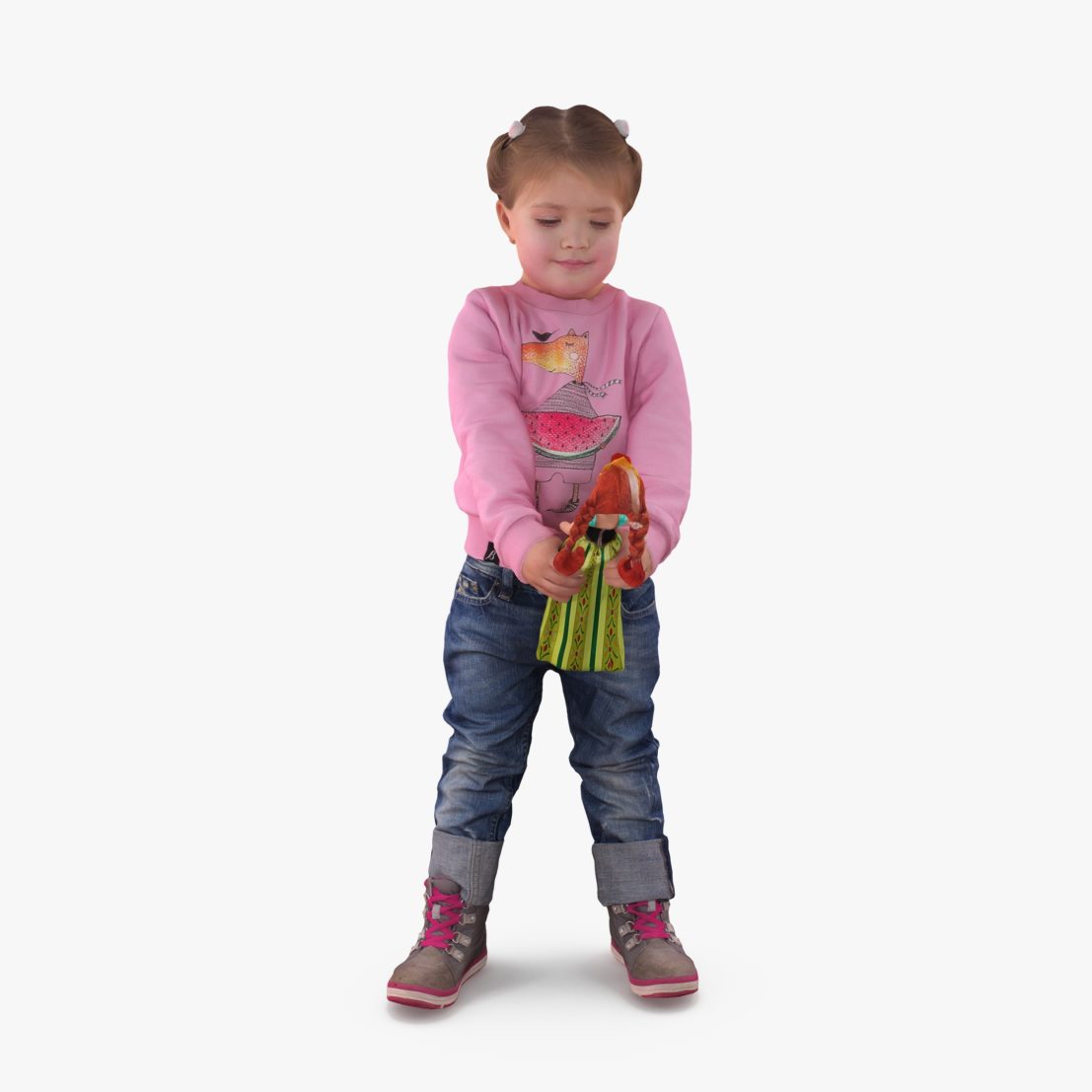 Girl With a Doll 3D Model | 3DTree Scanning Studio