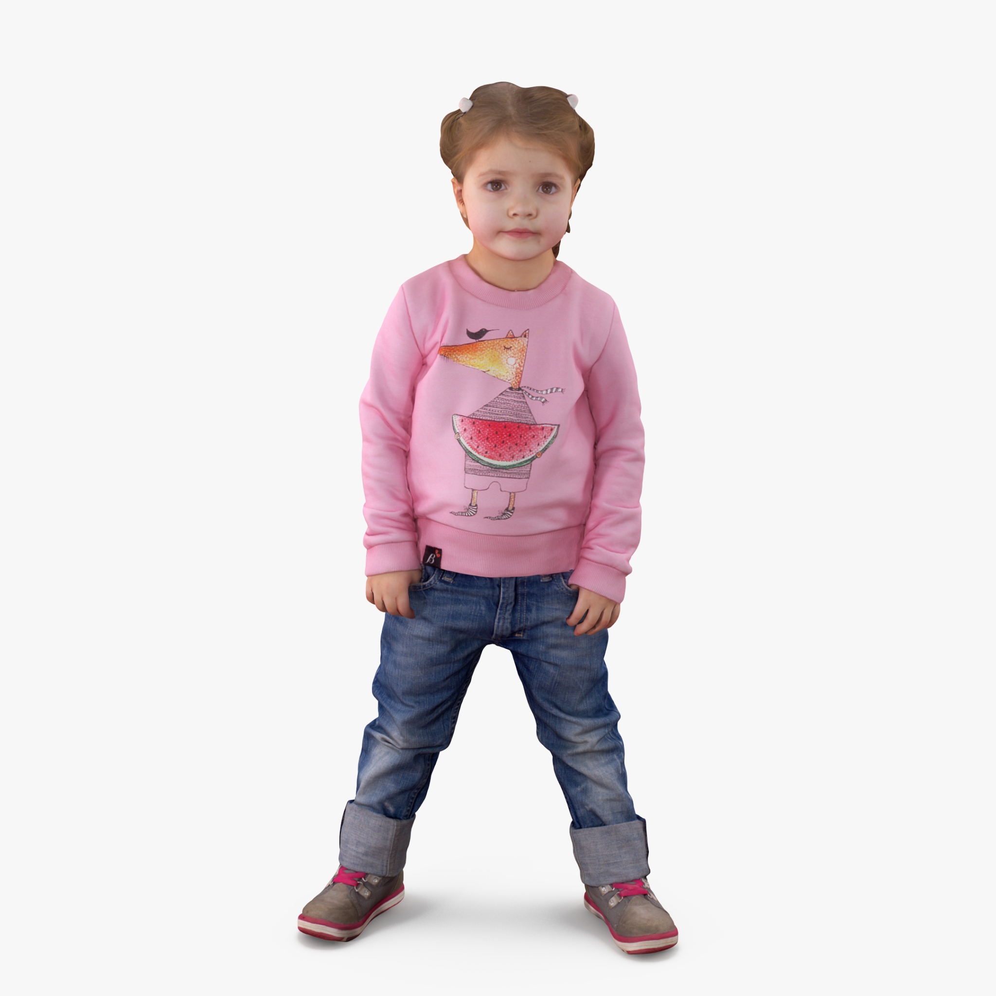 Baby Girl Standing 3D Model | 3DTree Scanning Studio