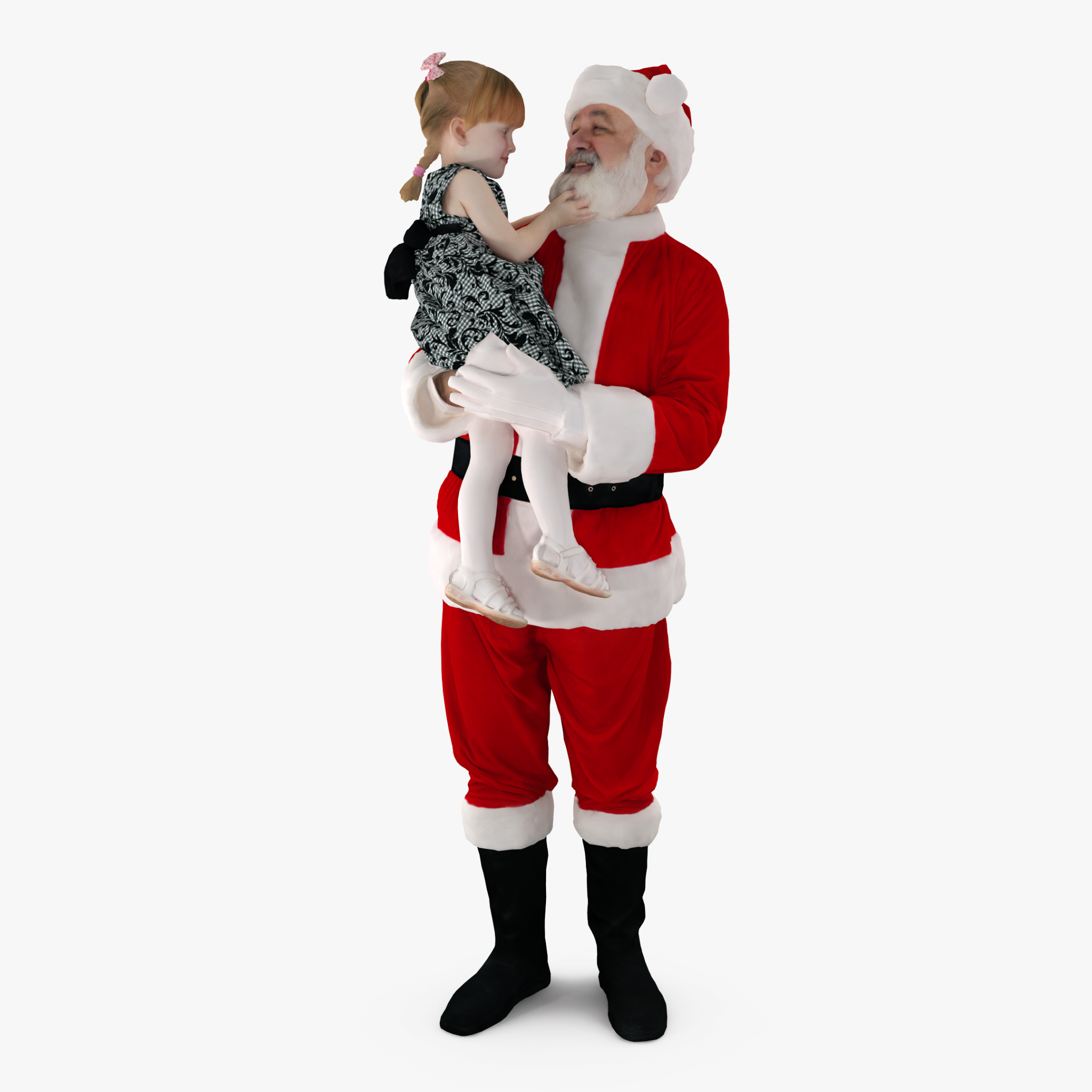 Santa with a Child 3D Model | 3DTree Scanning Studio