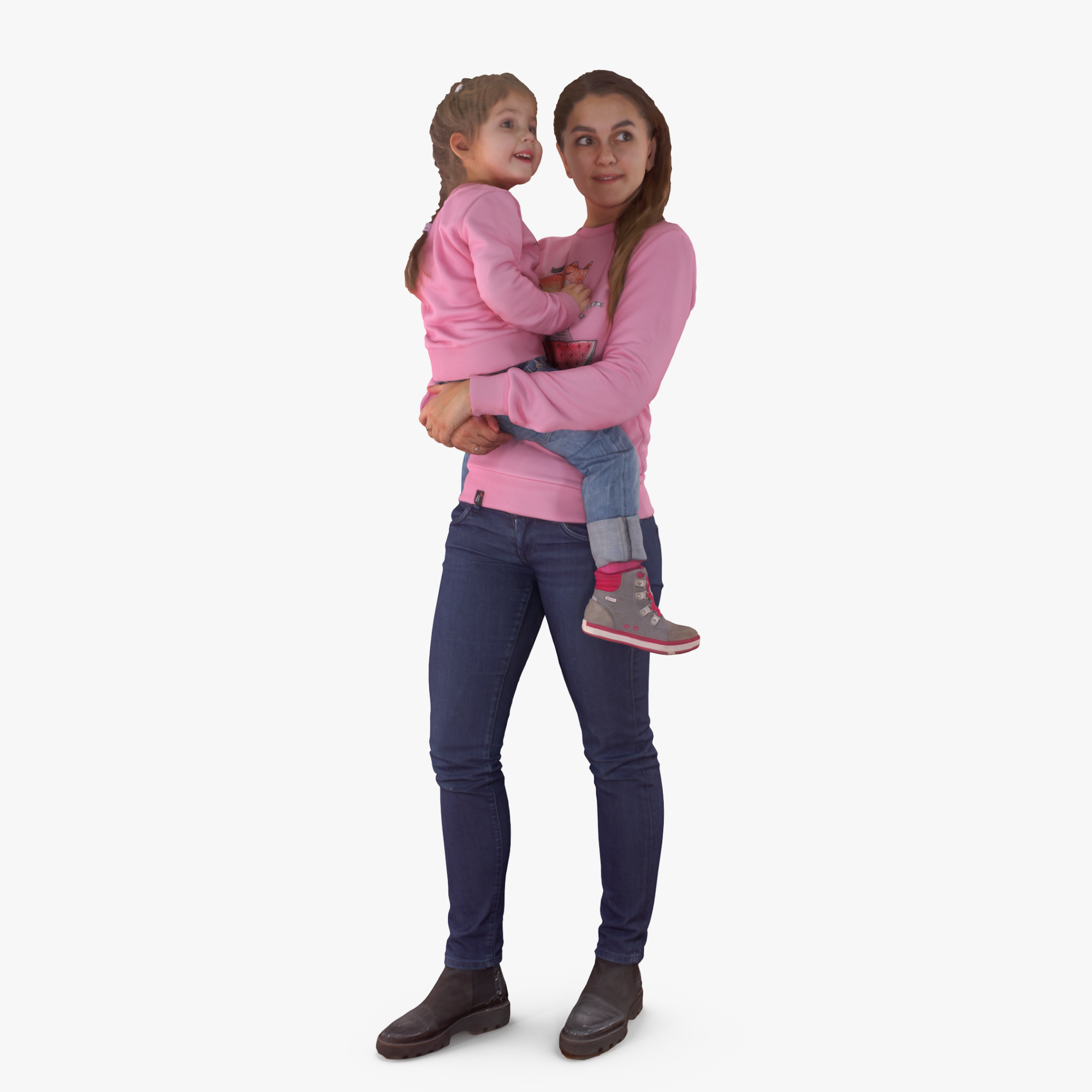 Mother Holding Baby 3D Model | 3DTree Scanning Studio