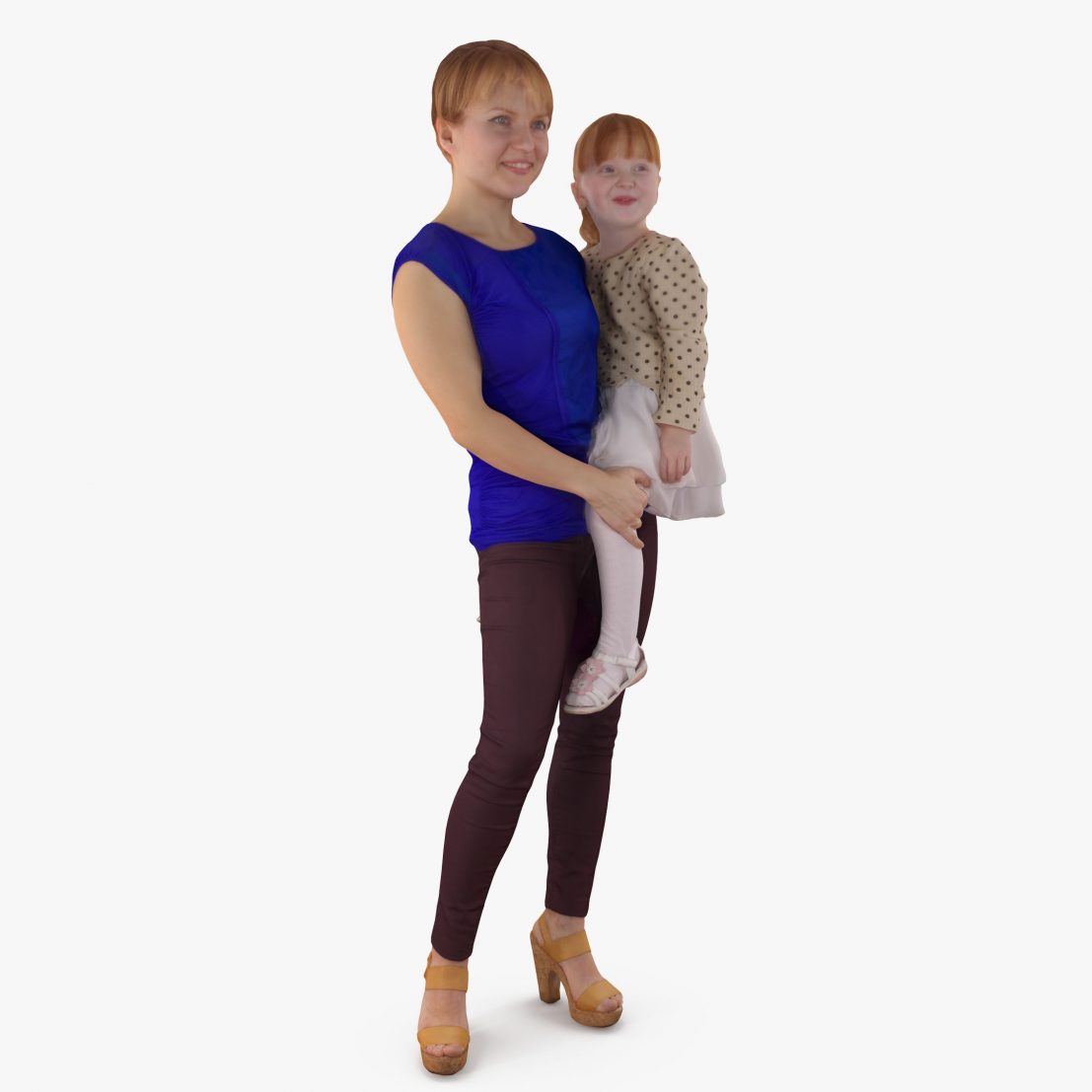 Daughter and Mom 3D Model | 3DTree Scanning Studio