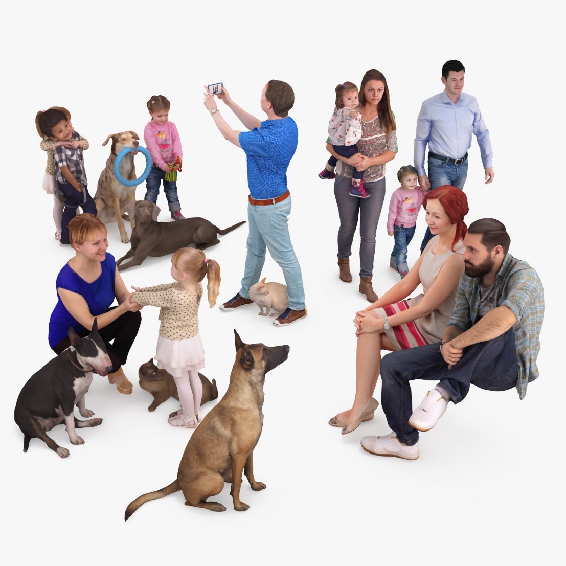 Pets and People Collection x14 3D Models | 3DTree Scanning Studio